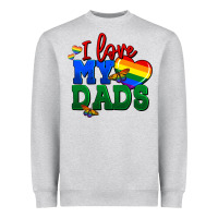 Heather Grey I love my dads Heavyweight Sweatshirt - FaDigitalArtStudio