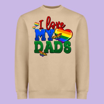 I Love My Dads Heavyweight Sweatshirt Designed By Fadigitalartstudio