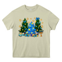 Mossy Hannukah Christmas trees Heavy Core Tee - NancyCooperArtShop