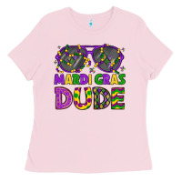 Bubblegum Pink mardi gras celebration design Ladies Tee - LillyAllenDesigns