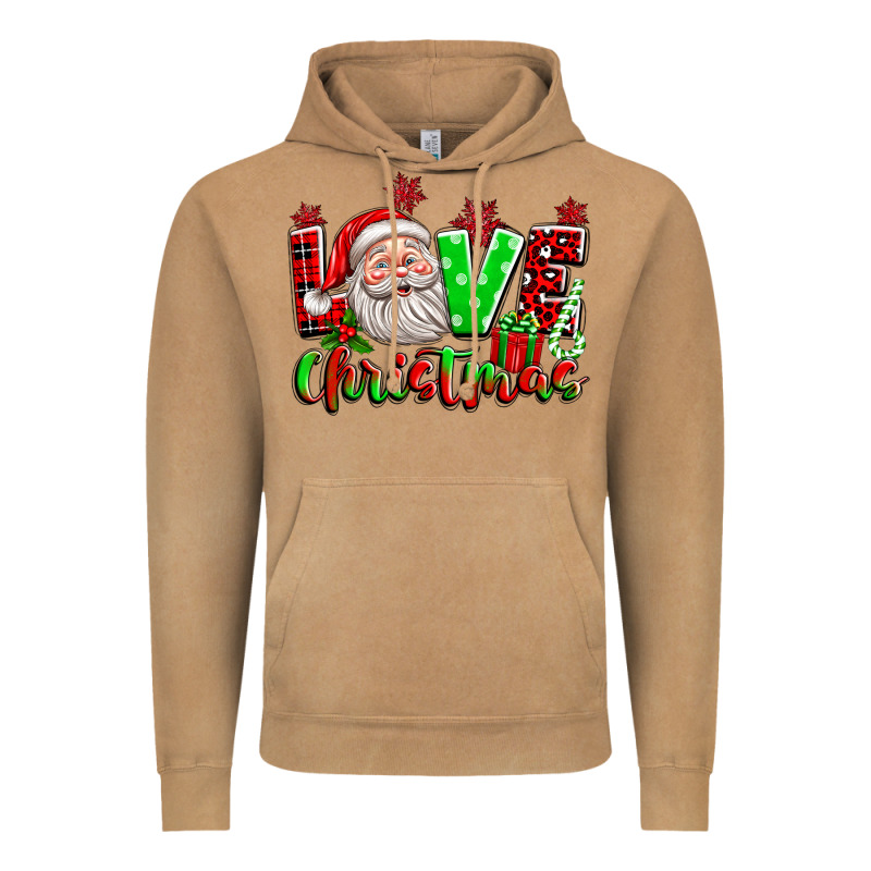 Love Christmas Santa Vintage Hoodie by texasbilliewilder | Teevron