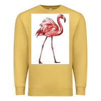 Antique Gold Pink Flamingo Premium Sweatshirt - LillyAllenDesigns