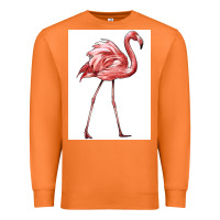 Carrot Pink Flamingo Premium Sweatshirt - LillyAllenDesigns