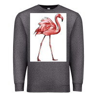 Charcoal Heather Pink Flamingo Premium Sweatshirt - LillyAllenDesigns
