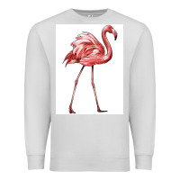 Dove Grey Pink Flamingo Premium Sweatshirt - LillyAllenDesigns