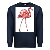 Navy Pink Flamingo Premium Sweatshirt - LillyAllenDesigns