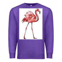 Purple Pink Flamingo Premium Sweatshirt - LillyAllenDesigns