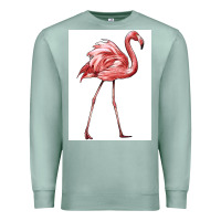 Seafoam Pink Flamingo Premium Sweatshirt - LillyAllenDesigns
