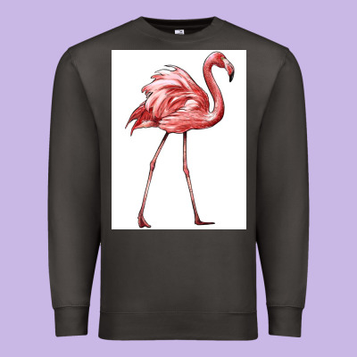 Pink Flamingo Premium Sweatshirt Designed By Lillyallendesigns
