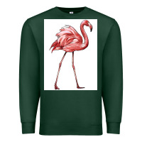 Sports Green Pink Flamingo Premium Sweatshirt - LillyAllenDesigns