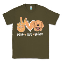 Army Green Peace Love Golden Classic Tee - Bettercallsaul
