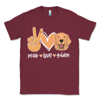 Burgundy Peace Love Golden Classic Tee - Bettercallsaul