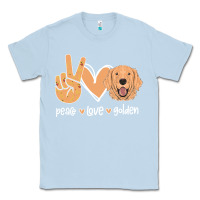 Dusty Blue Peace Love Golden Classic Tee - Bettercallsaul