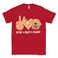 Red Peace Love Golden Classic Tee - Bettercallsaul