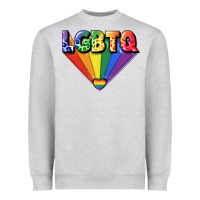 Heather Grey lgbtq pride Heavyweight Sweatshirt - FaDigitalArtStudio