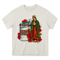 Cream our lady of guadalupe coffee Heavy Core Tee - JahusDesignShop