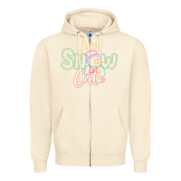 Sandshell T am SNOW CUTE Zipper Hoodie - CowhideDigitalArt