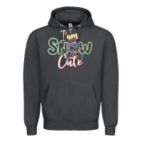 Smoke T am SNOW CUTE Zipper Hoodie - CowhideDigitalArt