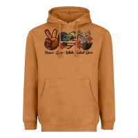 Meerkat Peace Love White Tailed Deer Heavyweight Hoodie - LillyAllenDesigns