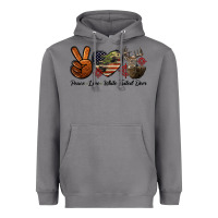 Storm Peace Love White Tailed Deer Heavyweight Hoodie - LillyAllenDesigns