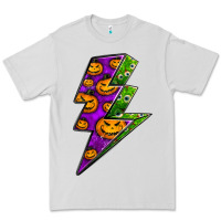 Dove Grey halloween lightning bolt Premium Tee - BundleAndBundleShop