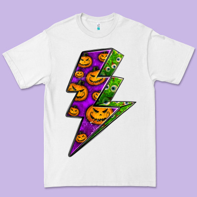 Halloween Lightning Bolt Premium Tee Designed By Bundleandbundleshop