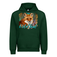 Forest Green wild soul fox with dream catcher Urban Hoodie - BarkalooDesign