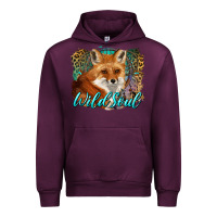 Mauve Wine wild soul fox with dream catcher Urban Hoodie - BarkalooDesign