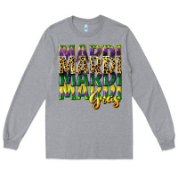 Heather Grey mardi gras Long Sleeve Tee - CowGirlArtShop