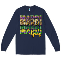 Navy mardi gras Long Sleeve Tee - CowGirlArtShop