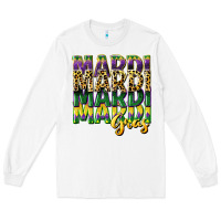White mardi gras Long Sleeve Tee - CowGirlArtShop