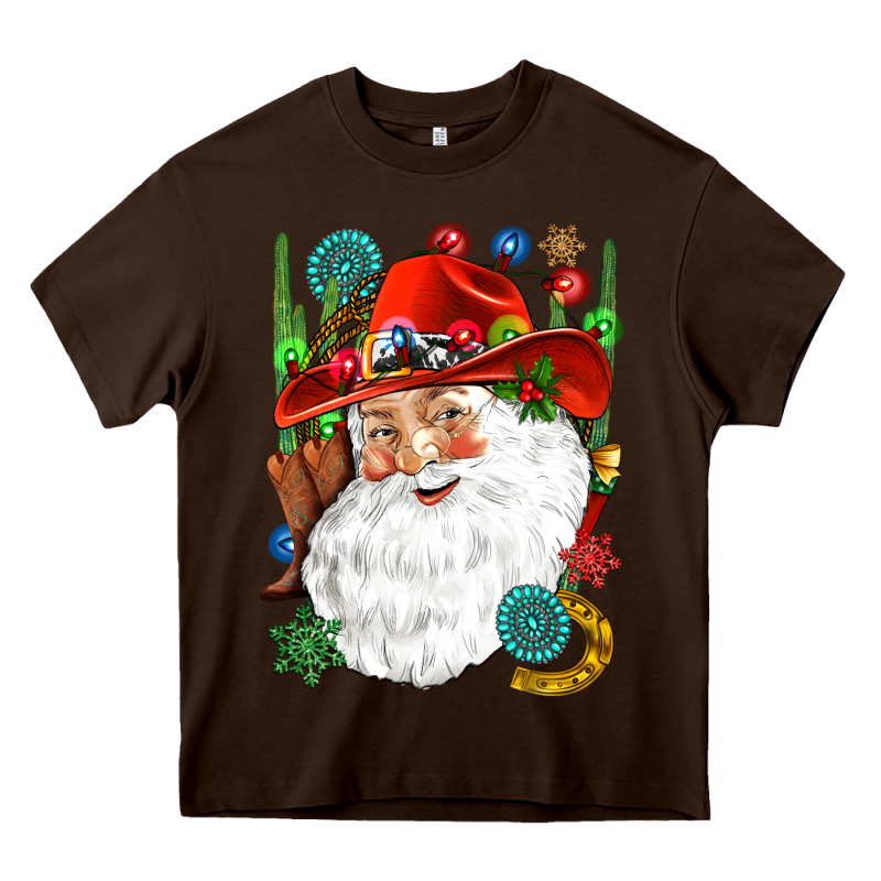 Cowboy Santa Heavy Core Tee by NancyCooperArtShop | Teevron