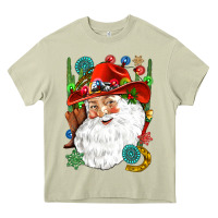 Mossy Cowboy Santa Heavy Core Tee - NancyCooperArtShop