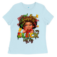Baby Blue empowering black heritage Ladies Tee - LillyAllenDesigns