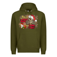 Army Green this is as merry as i get skull Premium Hoodie - FaDigitalArtStudio