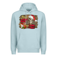 Blue Mist this is as merry as i get skull Premium Hoodie - FaDigitalArtStudio