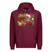 Burgundy this is as merry as i get skull Premium Hoodie - FaDigitalArtStudio