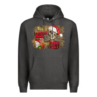 Charcoal Heather this is as merry as i get skull Premium Hoodie - FaDigitalArtStudio