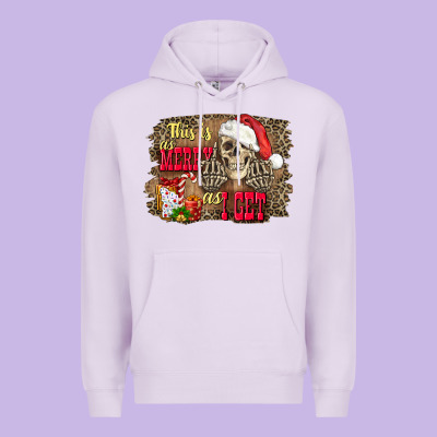 This Is As Merry As I Get Skull Premium Hoodie Designed By Fadigitalartstudio