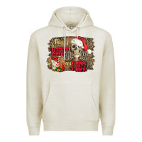 Oatmeal Heather this is as merry as i get skull Premium Hoodie - FaDigitalArtStudio