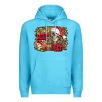 Ocean Blue this is as merry as i get skull Premium Hoodie - FaDigitalArtStudio