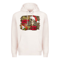 Pale Pink this is as merry as i get skull Premium Hoodie - FaDigitalArtStudio