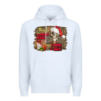 White this is as merry as i get skull Premium Hoodie - FaDigitalArtStudio