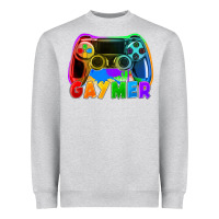 Heather Grey Gaymer Heavyweight Sweatshirt - FaDigitalArtStudio