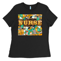 Black Green And Yellow Nurse Ladies Tee - LillyAllenDesigns