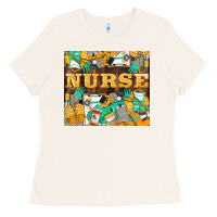Bone Green And Yellow Nurse Ladies Tee - LillyAllenDesigns