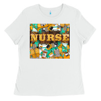 White Green And Yellow Nurse Ladies Tee - LillyAllenDesigns