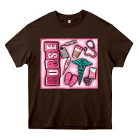 Chocolate Brown nurse Heavy Core Tee - MaliasSmallBusiness