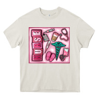 Cream nurse Heavy Core Tee - MaliasSmallBusiness