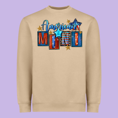 American Mini 4th Of July Heavyweight Sweatshirt Designed By Fadigitalartstudio